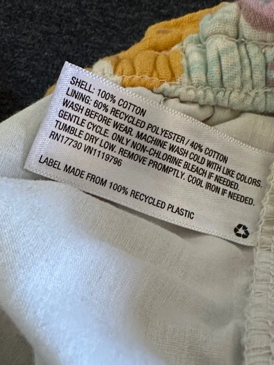 Cat & Jack Floral Kids Shorts in Hawaiian Print Cotton Blend Size 10/12 GUC - Picture 7 of 7